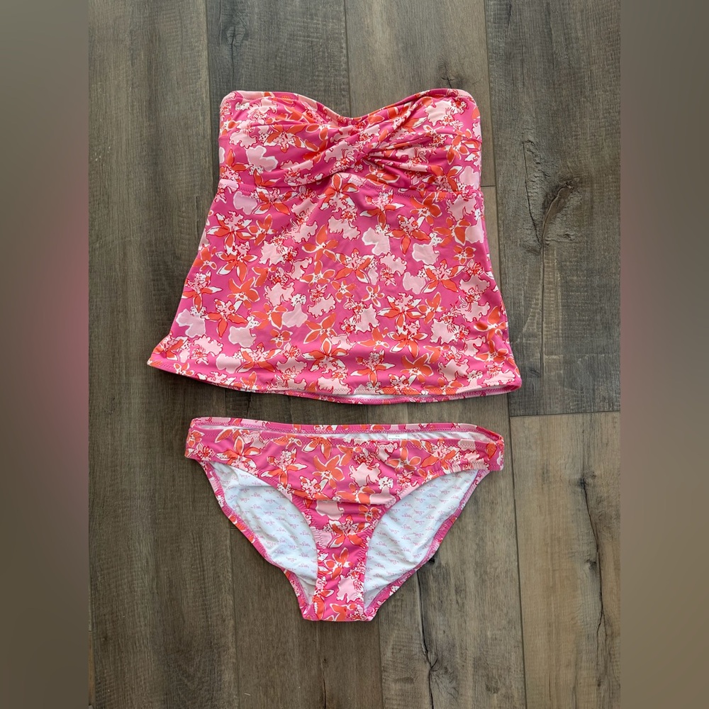 Lilly Pulitzer Pink and Orange Floral Swimwear